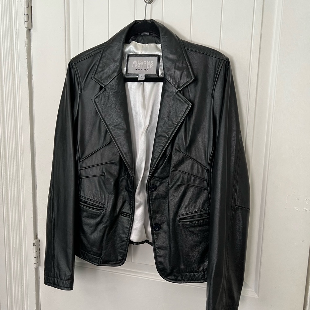 Vintage Black Wilson’s Leather Maxima Jacket Large